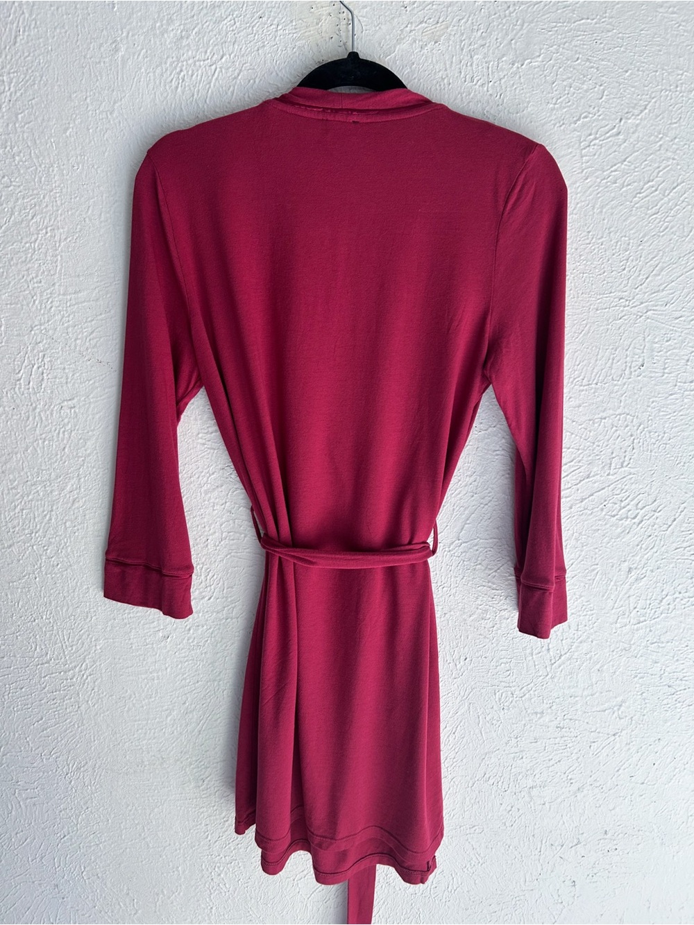 Cosabella Raspberry Red Pima Cotton Modal Wrap Robe Small - Picture 5 of 7
